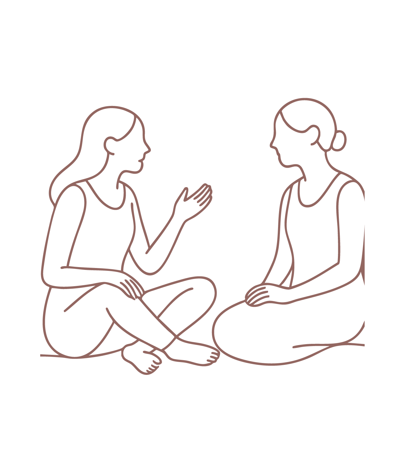 Accompagnement Bloom50 : échange entre deux femmes pour co-créer un plan viable et adapté