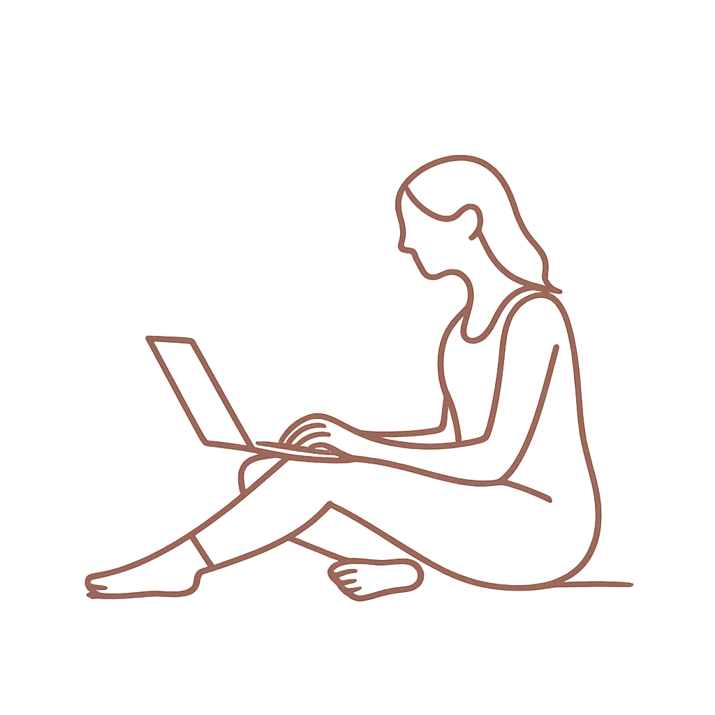 Femme de plus de 50 ans utilisant un ordinateur, symbolisant la surcharge d’informations – Bloom50